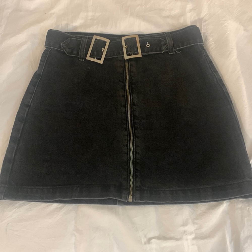 Black Jean Skirt